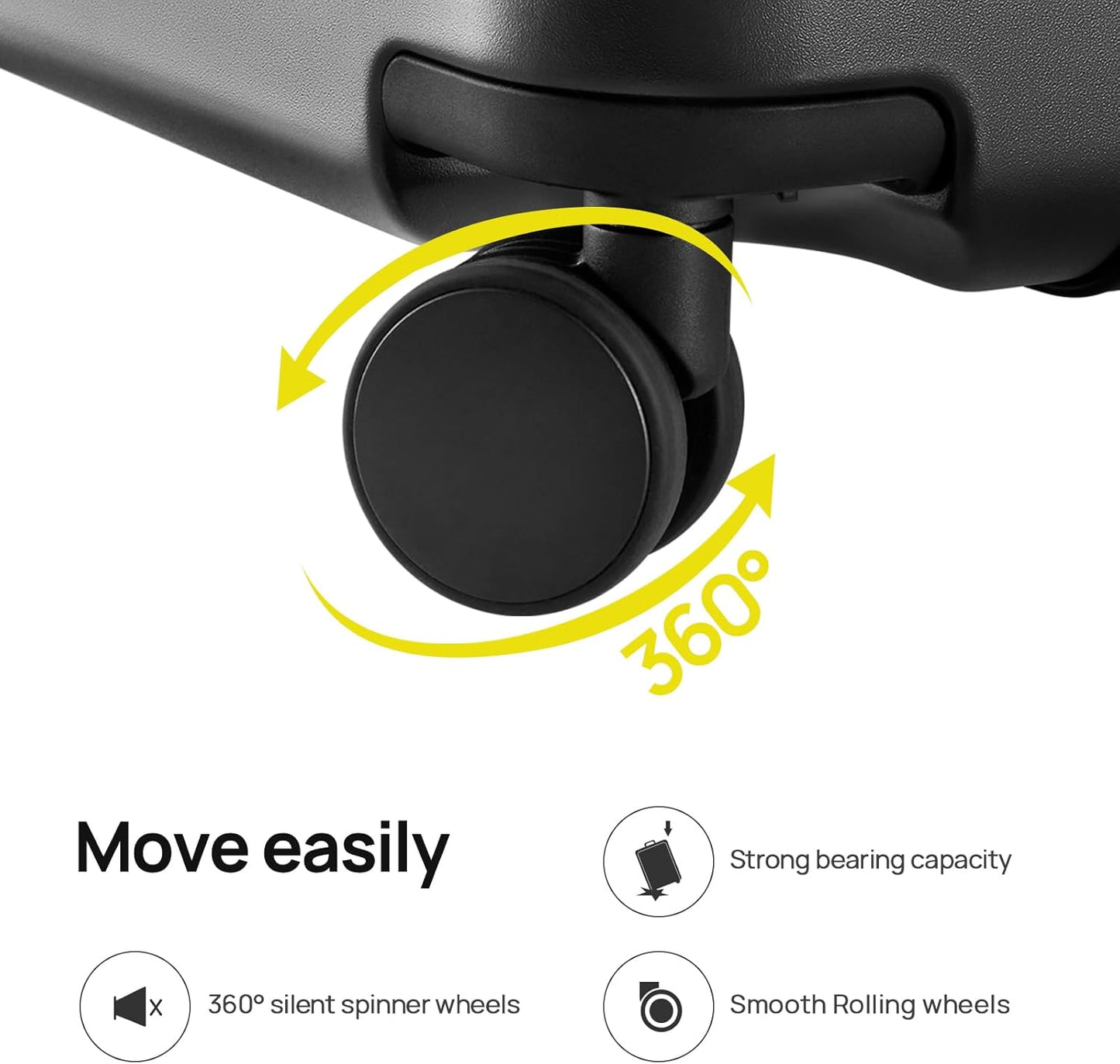 NINETYGO Large Checked Luggage 28 Inch, Checking In Luggage with Smooth Spinner Wheels, Expandable, Hard Shell PC+ABS Suitcase, Lightweight Travel Luggage, TSA Approved (Black, Andes)