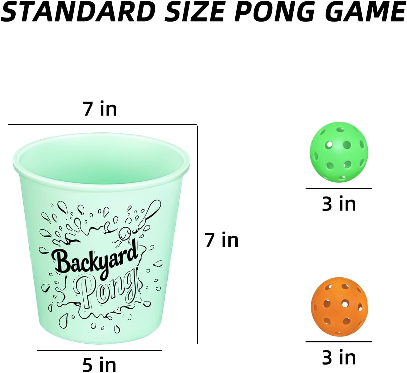 Mostop Yard Pong Outdoor Games Glow in Dark, Giant Yard Game Set with 12 Buckets, 6 Balls and Carrying Bag, Toss Throwing Game for Kids Adults Lawn, Beach, Camping, Tailgating or Backyard Activities
