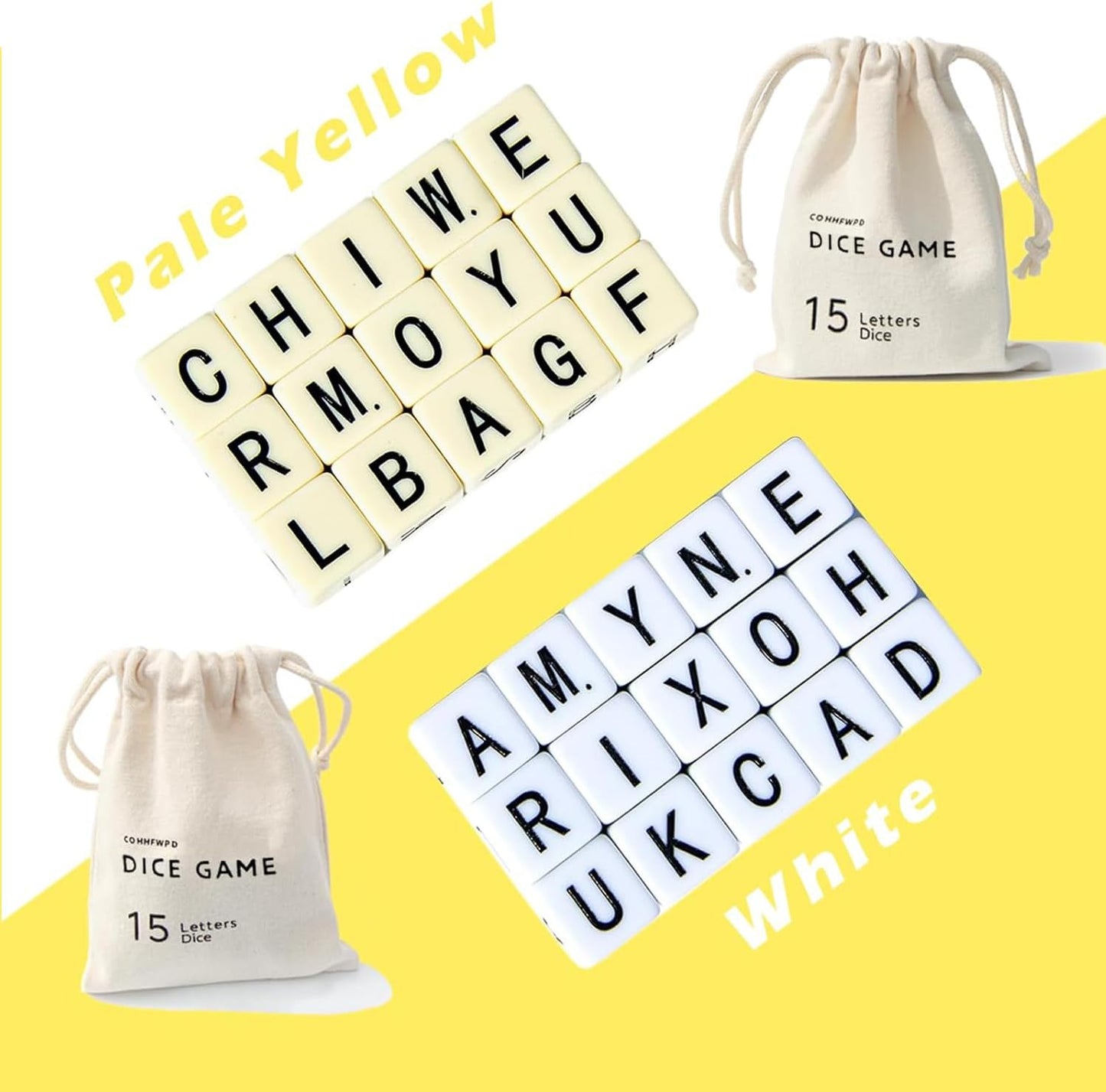 Crossword Dice Game | Upgraded Edition | Word Dice 2set - 30 Large Letter Dice, Word Game for Family Games, Travel & On-The-Go Fun