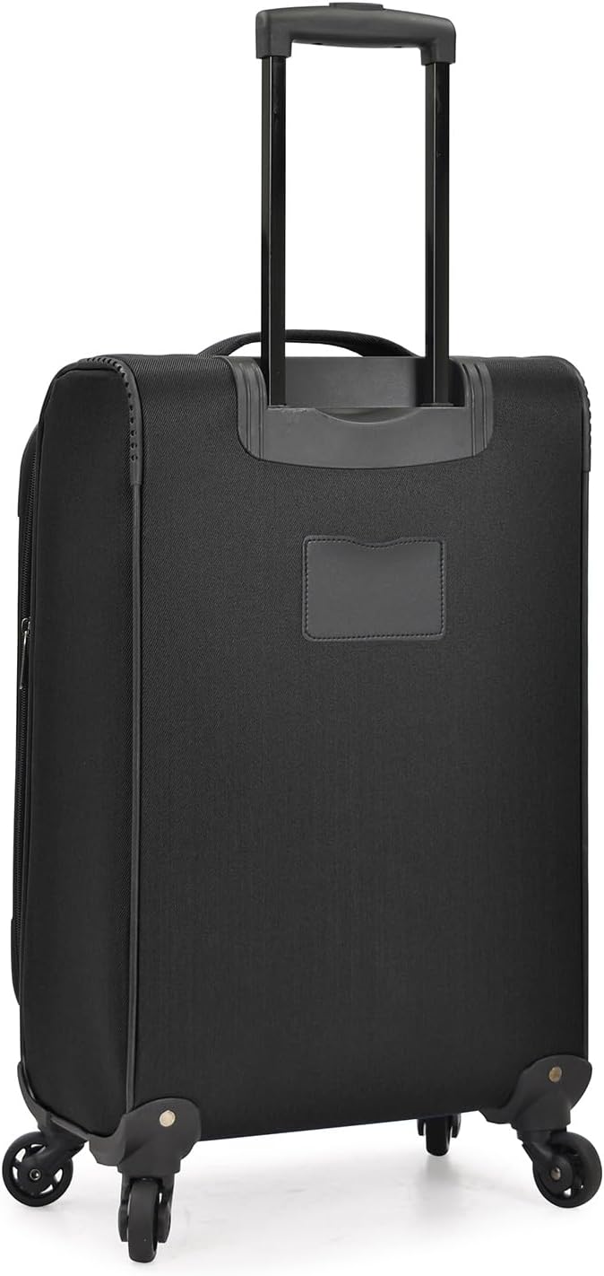 U.S. Traveler Aviron Bay Expandable Softside Luggage With Spinner Wheels, Black, Carry-on 23-Inch