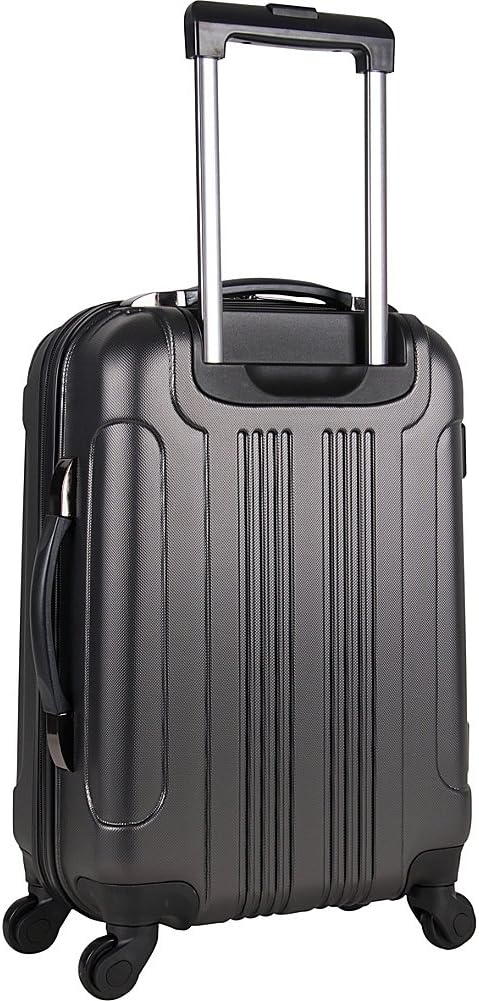 Kenneth Cole REACTION Out of Bounds Lightweight Hardshell 4-Wheel Spinner Luggage, Midnight Black, 20-Inch Carry On