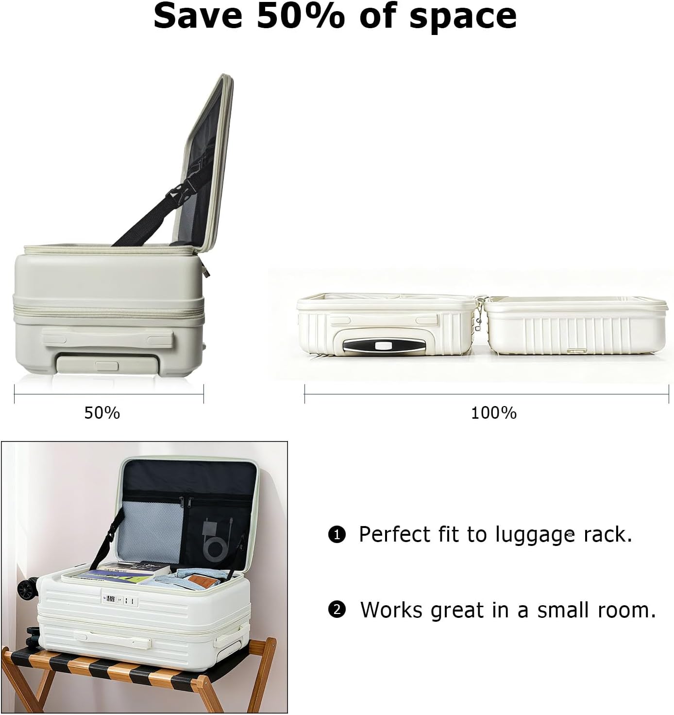 20 inch Carry on Luggage 22x14x9 Airline Approved, Carry on Suitcases with Wheels, Expandable Suitcase with Spinner wheels, Hard Shell Top-open Design Luggage with YKK zipper, Lightweight and Durable.