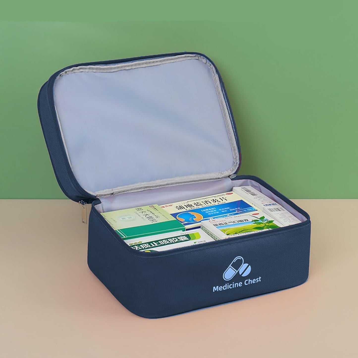 First Aid Bag Empty, First Aid Kit Storage Bag, Small Medical Bag, Medical Travel Case First Responder Emergency Storage Compact Medicine Bags for Car Home Office Kitchen Sport Outdoors (Deep blue)