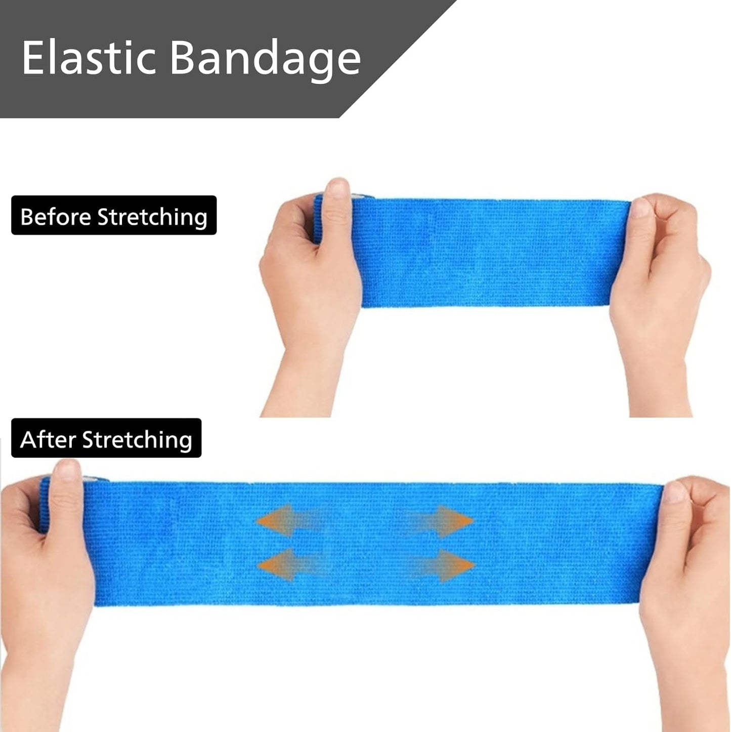 Self Adhesive Bandage Wrap, 2''x5 Yards, 6 Pack, Cohesive Sports Tape, Breathable Elastic Bandage Wraps