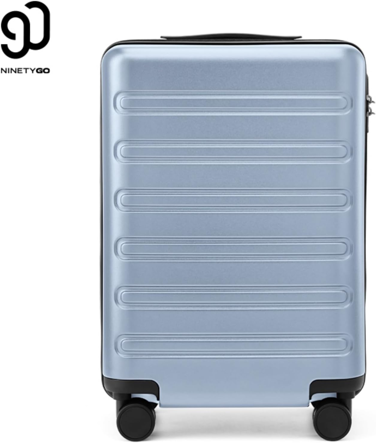 NINETYGO Carry On Luggage 22x14x9 Airline Approved, 20 Inch Luggage with Smooth Double Spinner Wheels, Hard Shell PC+ABS Suitcase Carry-On, Lightweight Travel Luggage, TSA Approved (Blue, Andes)