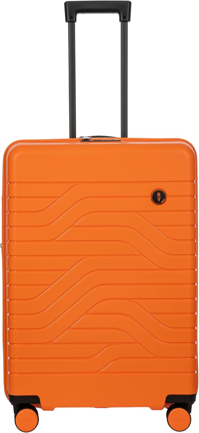 Bric's B|Y Ulisse Spinner Suitcase, Expandable Hard Shell Luggage with TSA Lock and Smooth 360° Wheels 28" – Orange