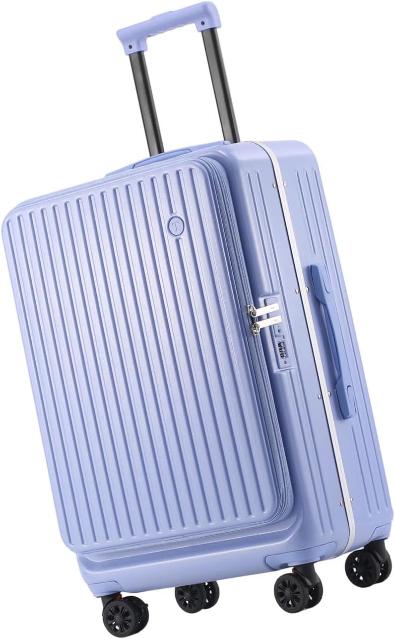 Expandable Carry On Luggage Top Opening Design Ergonomic Practical Hardshells Suitcase With 360 Degree Textured S