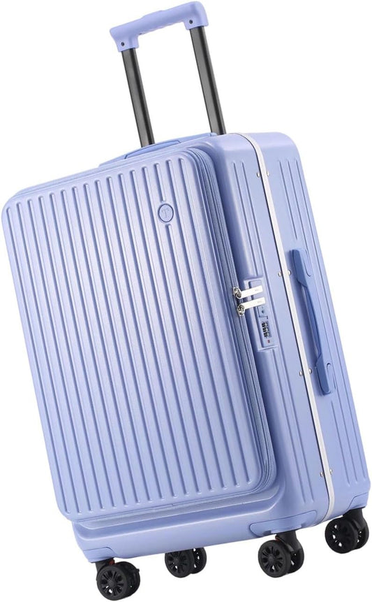 Expandable Carry On Luggage Top Opening Design Ergonomic Practical Hardshells Suitcase With 360 Degree Textured S