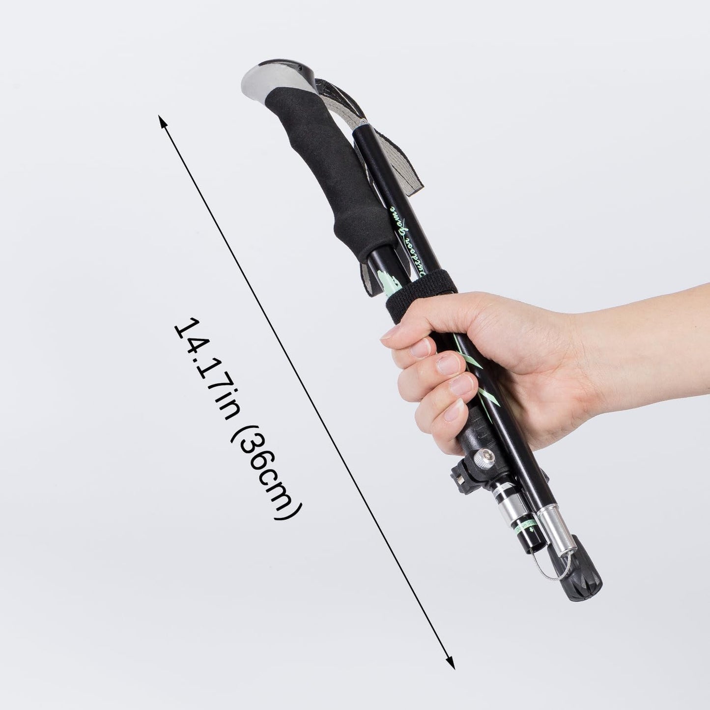 Single Trekking Pole | 7075 Aluminum Anti-Shock, Ultralight, Adjustable & Collapsible Hiking Stick