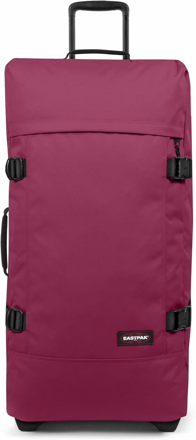EASTPAK Tranverz L – 121L Large Wheeled Luggage with Dual Compartments, TSA Lock, Compression Straps & Smooth-Wheeling System, Wine Burgundy