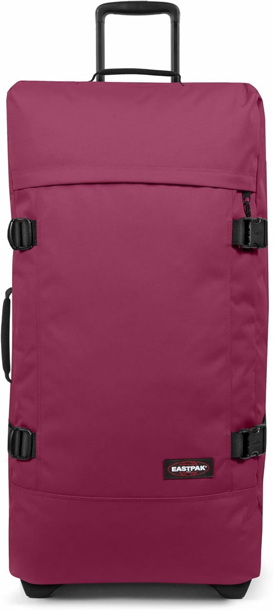 EASTPAK Tranverz L – 121L Large Wheeled Luggage with Dual Compartments, TSA Lock, Compression Straps & Smooth-Wheeling System, Wine Burgundy