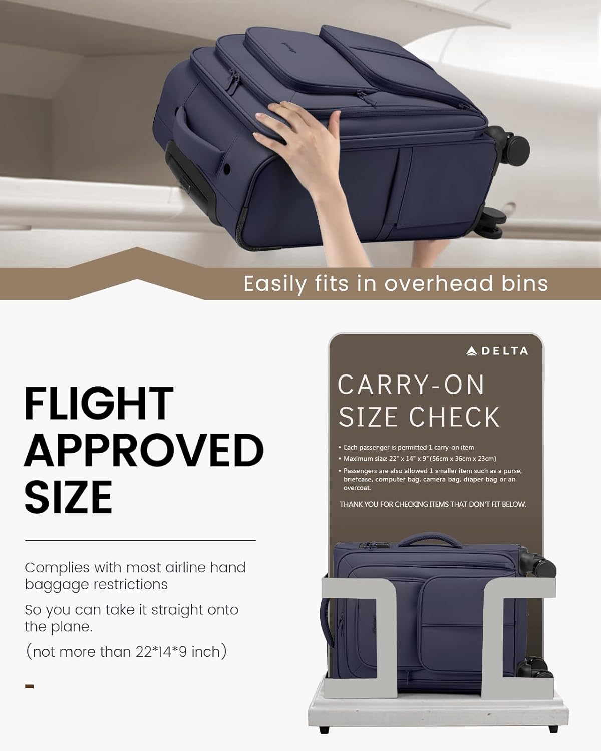 LOVEVOOK Carry On Luggage 22x14x9 Airline Approved, 22 Inch Softside Suitcases with Spinner Wheels, Lightweight Carry-on Suitcase with TSA Lock for Women Men, Large Luggage for Travel Business Trip