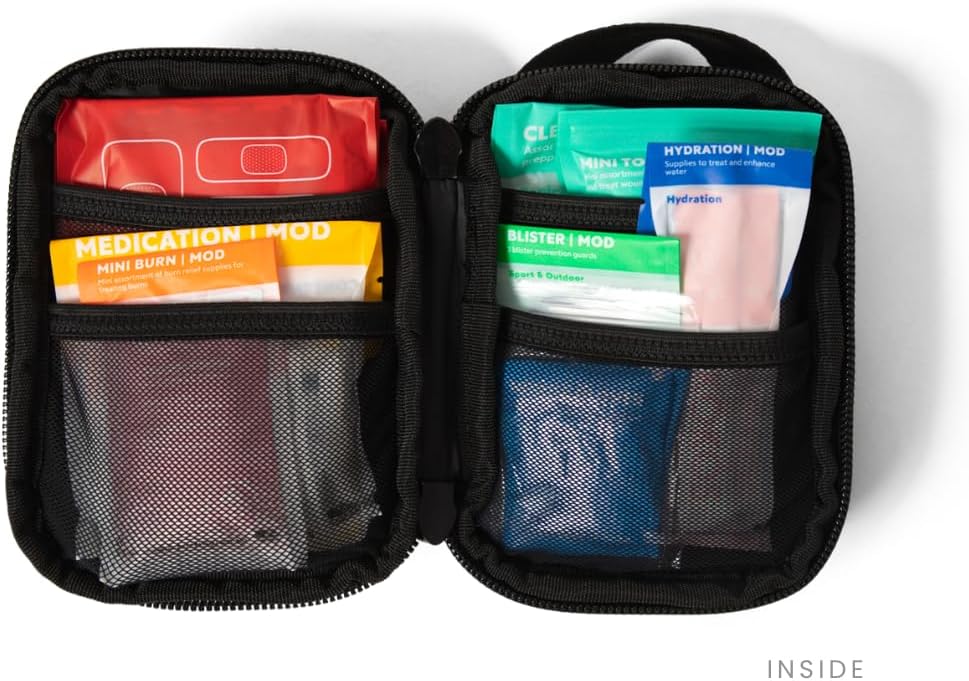 My Medic Sidekick - Camping Hiking and Backpacking First Aid Kit - 70 Items - HSA and FSA Eligible - Small Ifak Great for Travel or Motorcycle - Portable Emergency Kit – Coyote