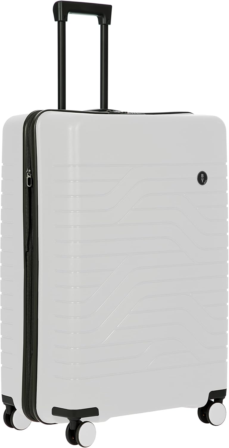 Bric's B|Y Ulisse Spinner Suitcase, Expandable Hard Shell Luggage with TSA Lock and Smooth 360° Wheels 28" – White