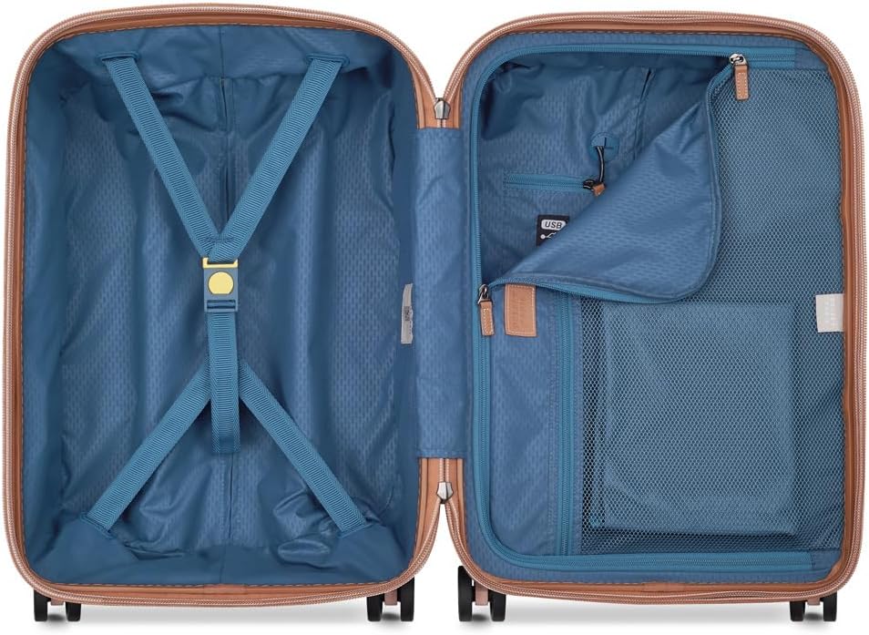 DELSEY PARIS Chatelet Air 2.0 Hardside Luggage with Spinner Wheels, Blush Pink, Carry on 20 Inch