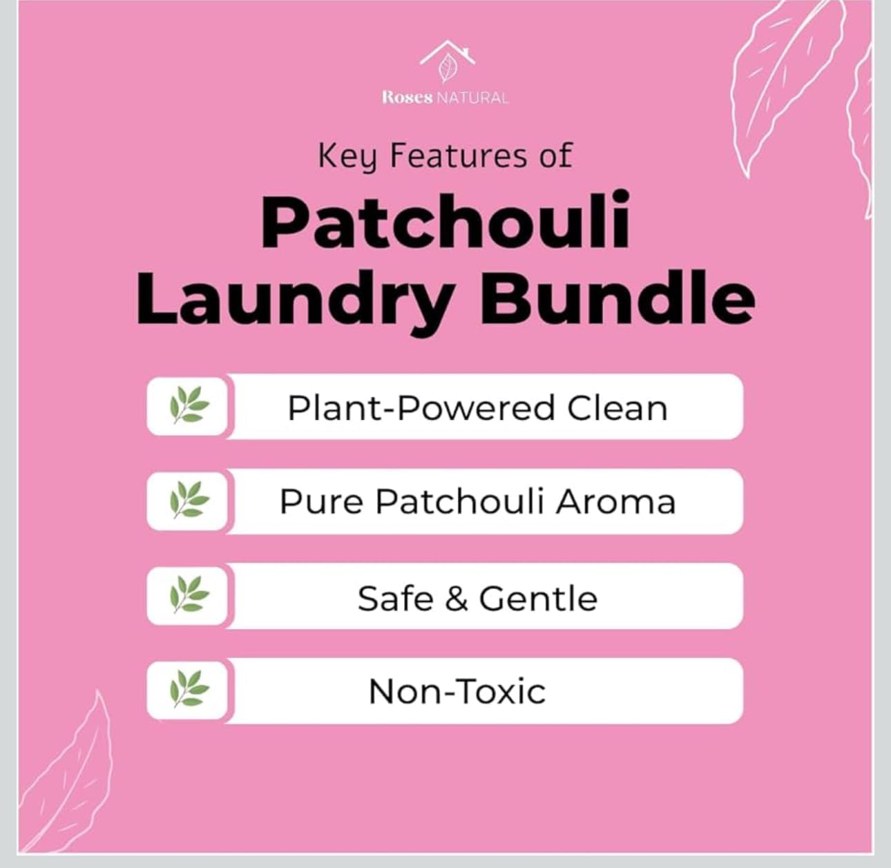 Patchouli Laundry Detergent & Scent Booster Bundle – 32 oz Detergent + 32 oz Booster, Long-Lasting Freshness, Natural Plant-Based Laundry Set, Eco-Friendly & Sulfate-Free, Made in USA