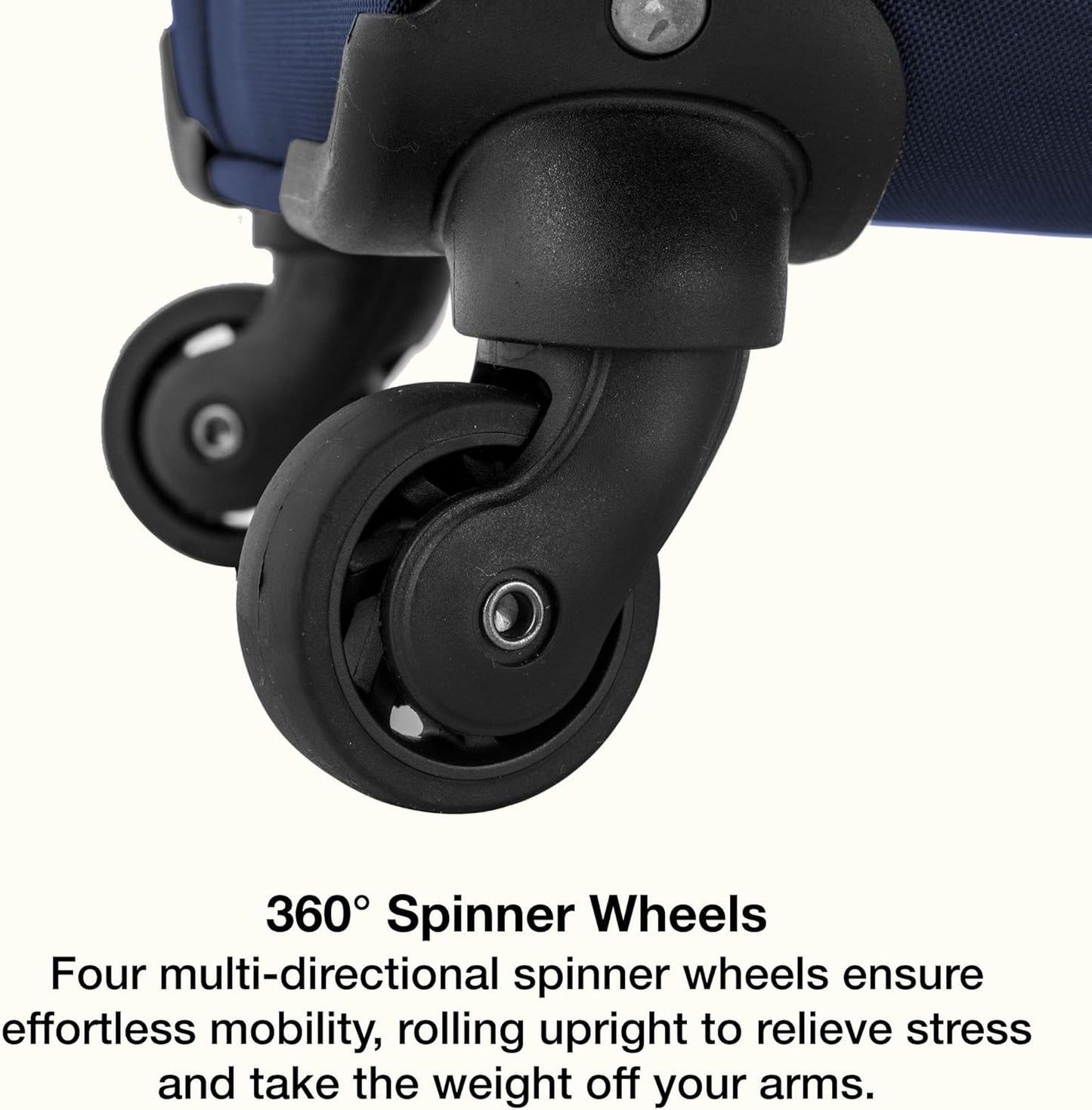 U.S. Traveler Anzio Softside Expandable Spinner Luggage, Navy, 3-PIece Set (22/26/30)