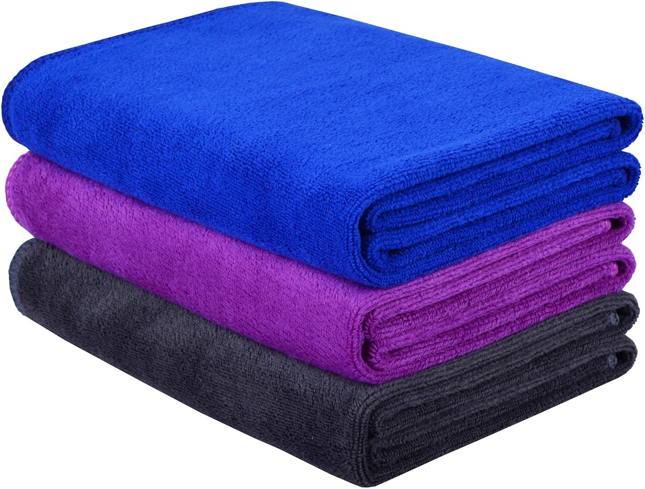 HOPESHINE Gyms Towels for Men & Women Microfiber Exercise Fitness Home Absorbent Sweat Yoga Towels Sports Towels Soft Fast Drying 16inch x32inch 3-Pack