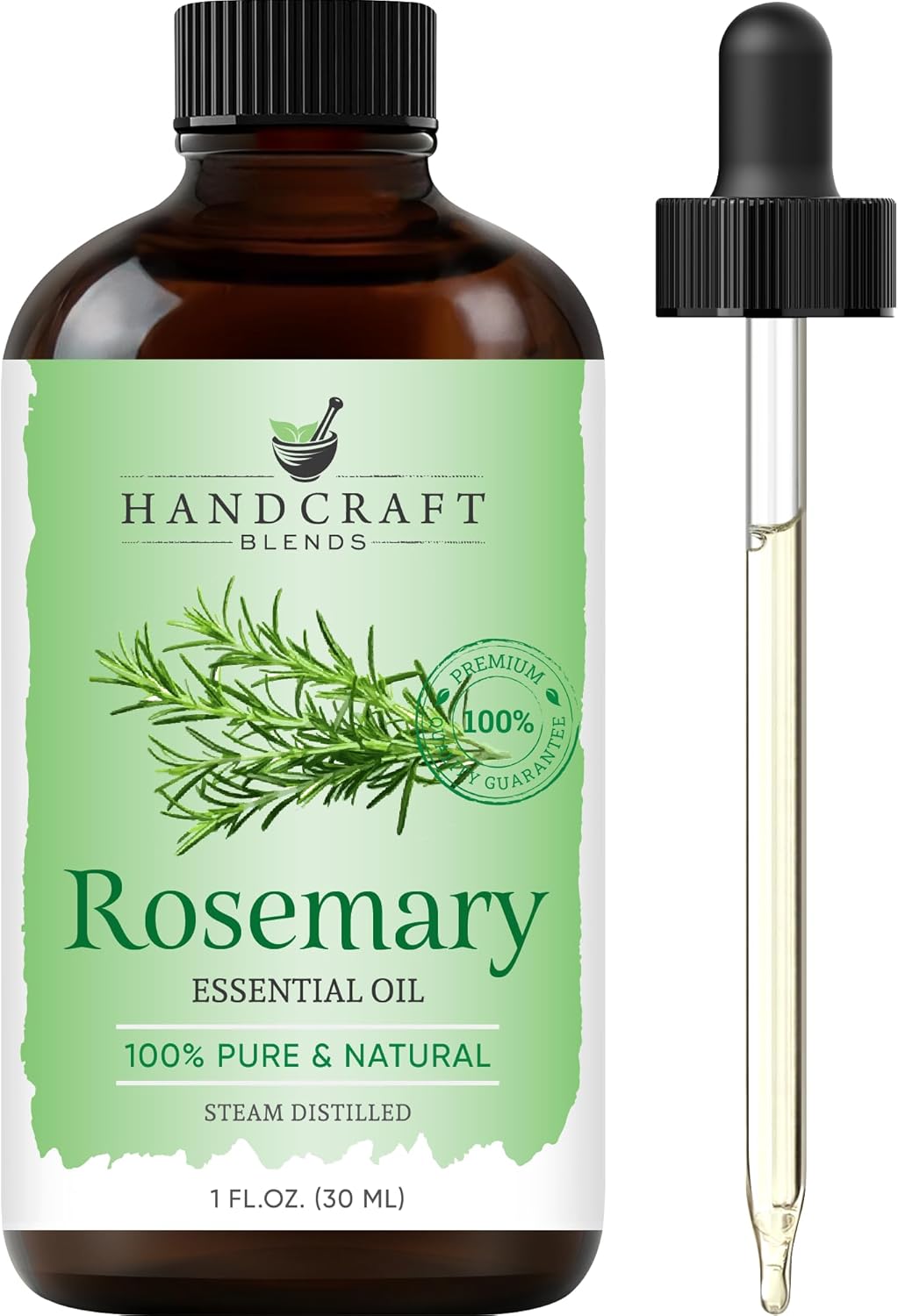 Handcraft Blends Rosemary Essential Oil – 1 Fl Oz – 100% Pure and Natural – Premium Grade Essential Oil for Diffuser and Aromatherapy, Skin, Massage, Candle and Soap Making Fragrance