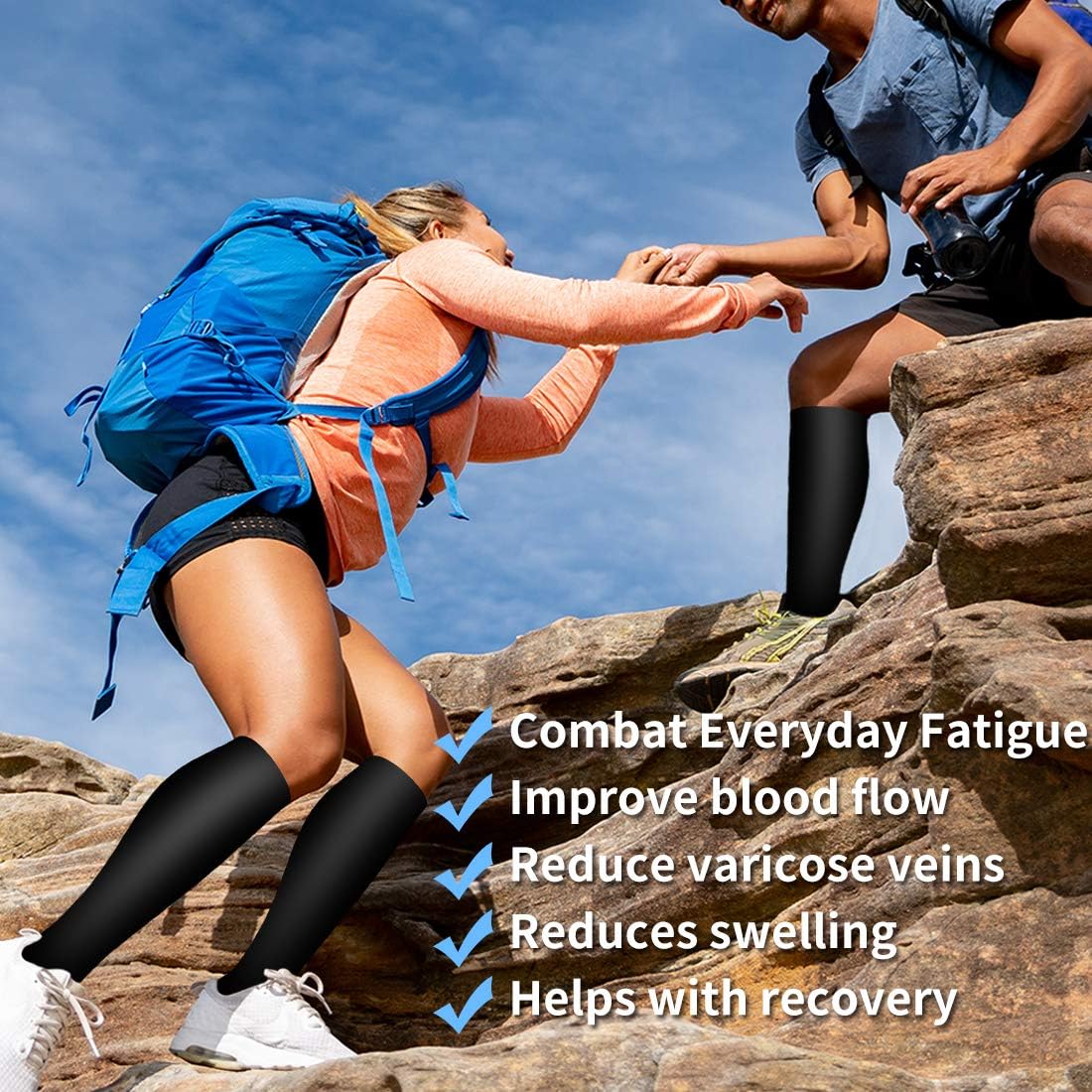 Copper Compression Socks for Women and Men(6 Pairs)-Best Support for Running, Athletic, Nursing, Travel