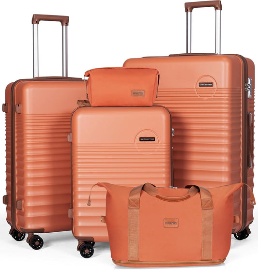 Luggage Sets 5 Piece, Suitcases with Wheels, Hardshell Suitcase Set, ABS Carry on Luggage Set with TSA Lock, Travel Luggage