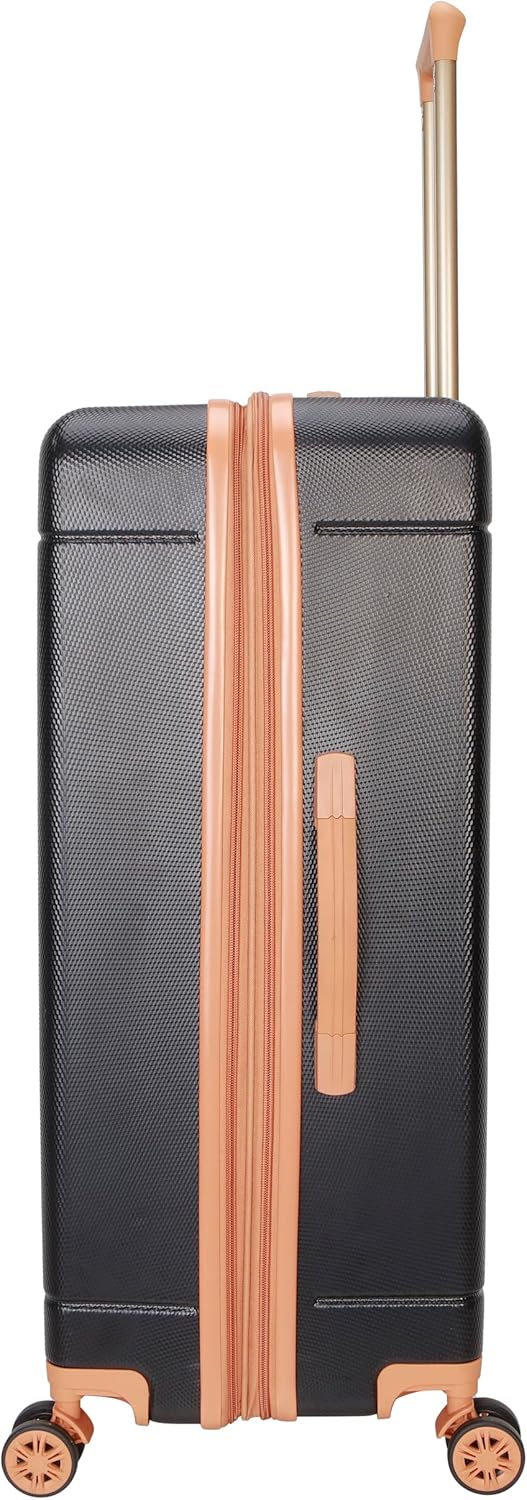 Dockers Hooper Hardside Expandable 8-Wheel Spinner Travel Checked Luggage, 28-Inch, Black