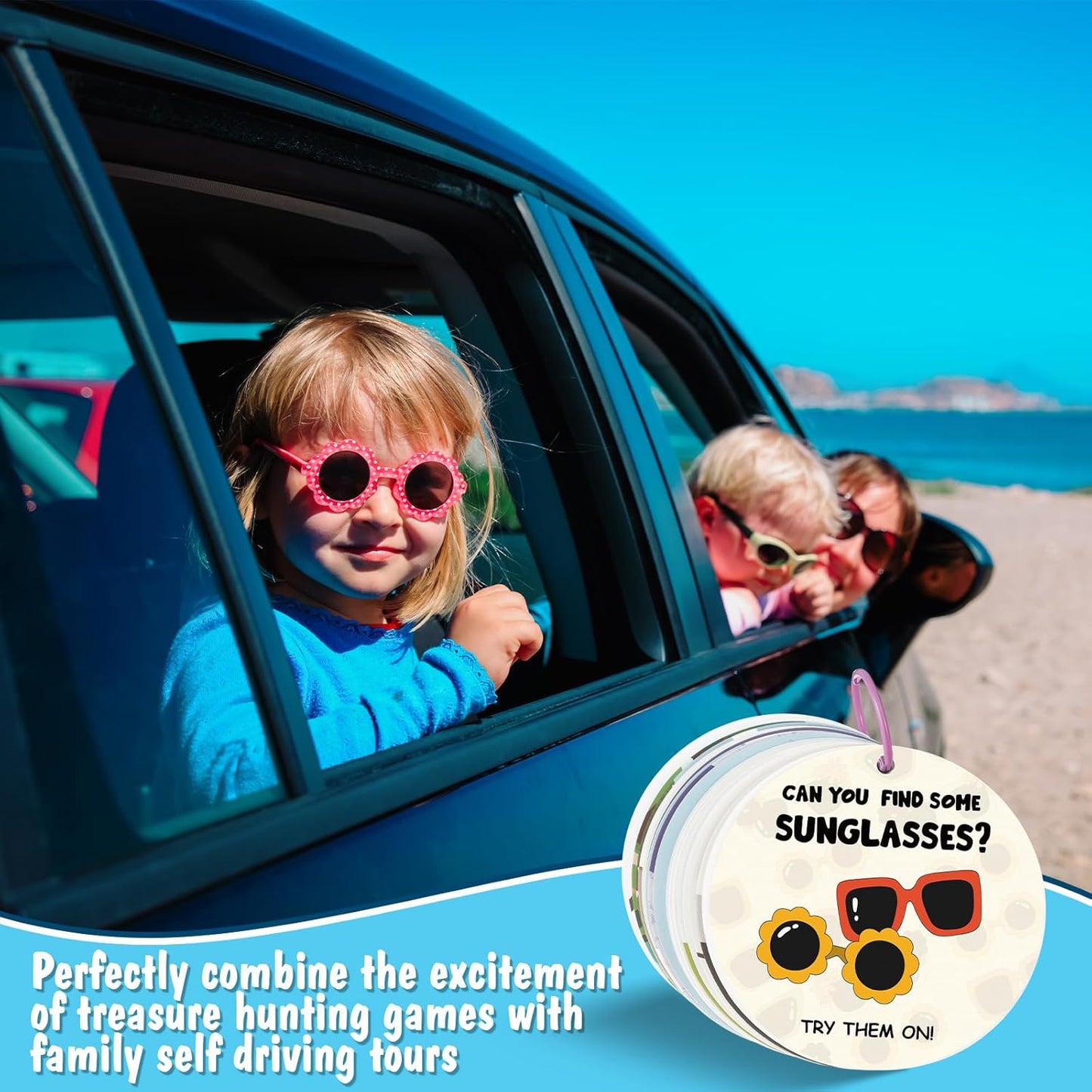 Colarr Children's Scavenger Hunt Set Include 20 Road Trip Cards Toddler Car Activities Road Trip Toys Educational Scavenger Hunt Cards Travel Games Car Ride Games for Kids