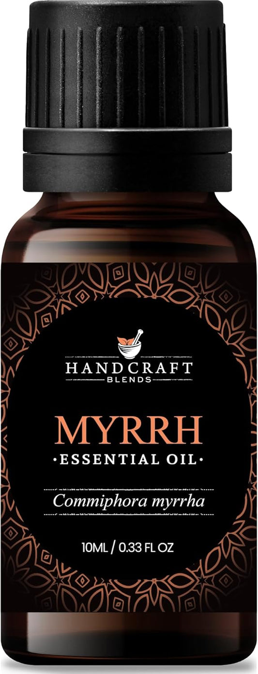 Handcraft Blends Myrrh Essential Oil – 0.33 Fl Oz – 100% Pure and Natural – Premium Grade Essential Oil for Diffuser and Aromatherapy, Skin, Massage, Candle and Soap Making Fragrance