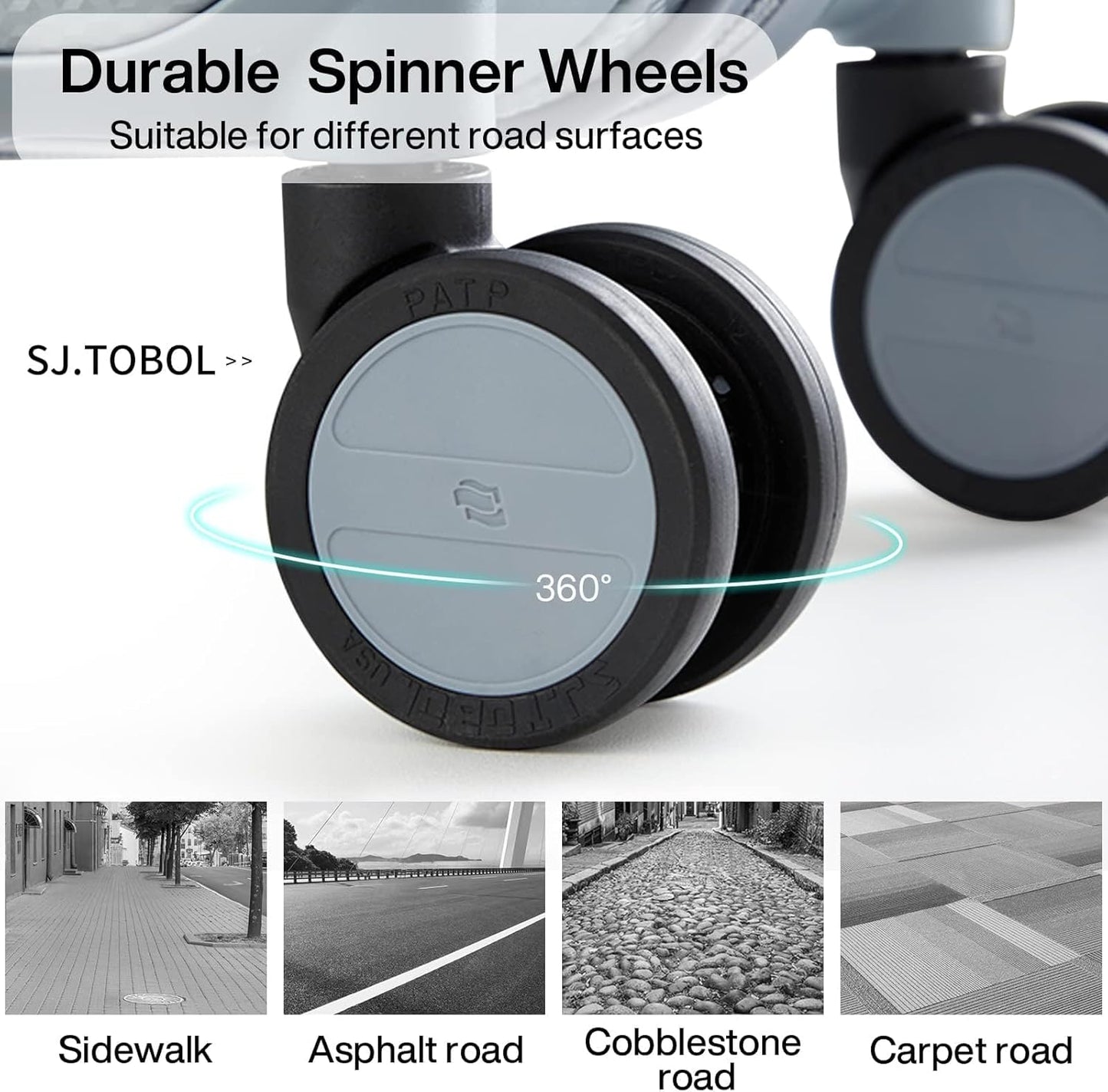 Hanke Luggage Sets 3 piece Carry On Luggage with Wheels PC Hard Shell Suitcases Lightweight Checked Travel Luggage Large Travel Suitcase Woman Men 20/24/29 Inch(Grey)