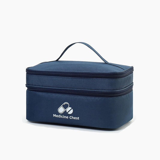 First Aid Bag Empty, First Aid Kit Storage Bag, Small Medical Bag, Medical Travel Case First Responder Emergency Storage Compact Medicine Bags for Car Home Office Kitchen Sport Outdoors (Deep blue)