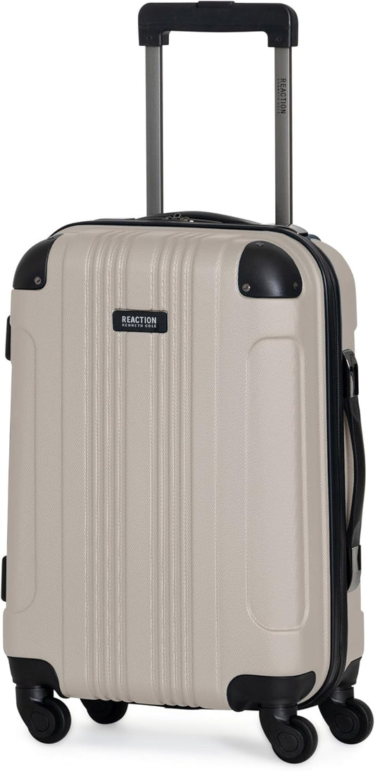 Kenneth Cole REACTION Bounds Lightweight Hardshell 4-Wheel Spinner Luggage, Mushroom, 20-Inch Carry On