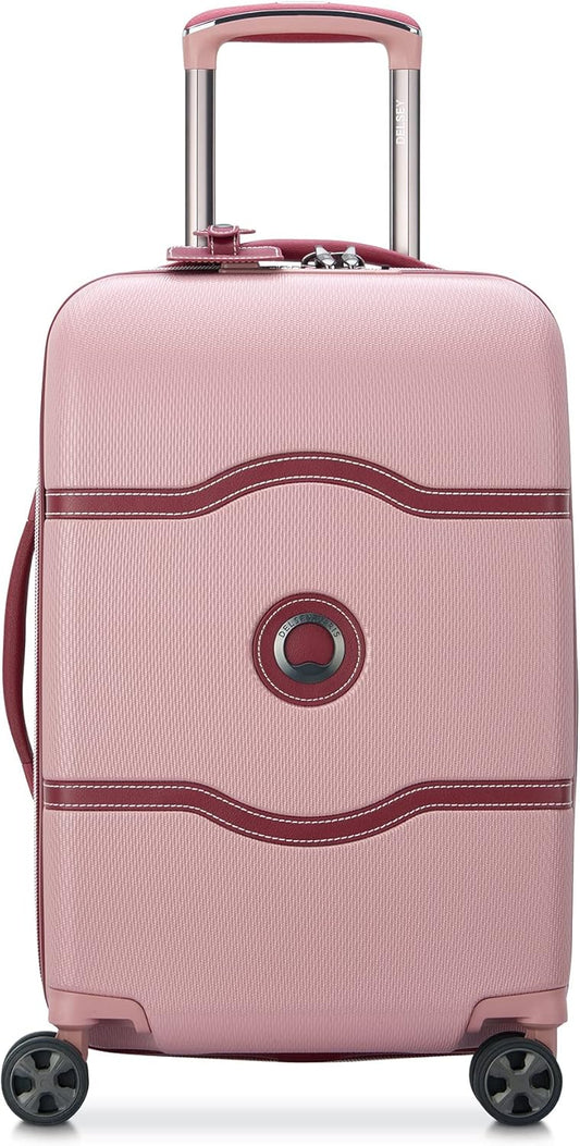 DELSEY PARIS Chatelet Air 2.0 Hardside Luggage with Spinner Wheels, Pink, Carry on 19 Inch