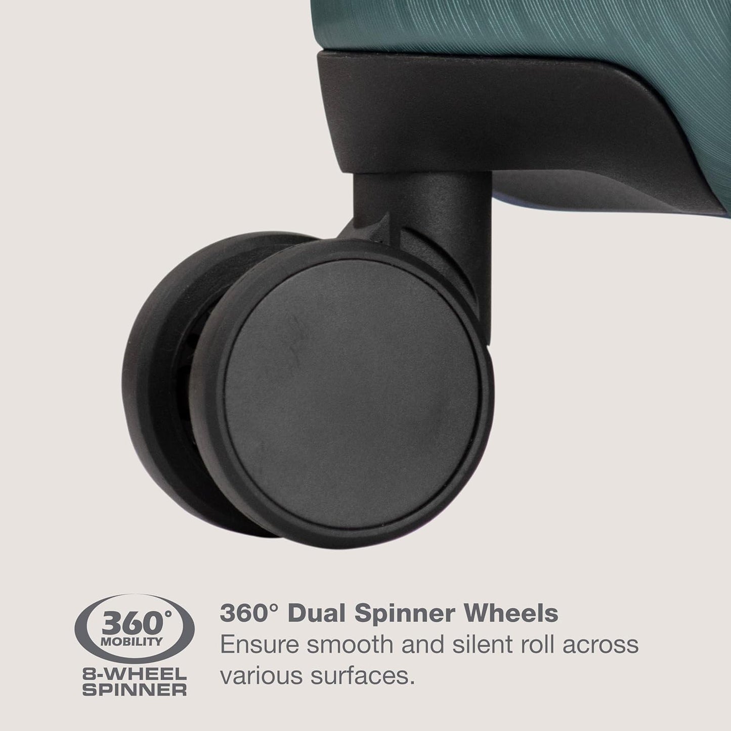 U.S. Traveler Boren Hardside Spinner Luggage With Aluminum Handle, Teal, 3-Piece Set