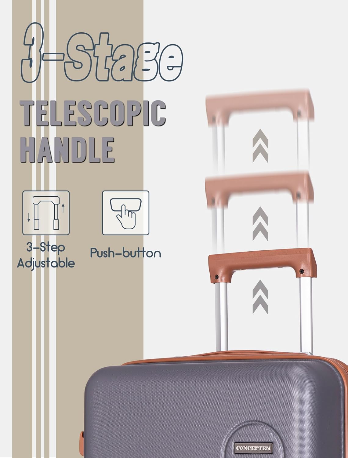 Luggage Sets 5 Piece, Suitcases with Wheels, Hardshell Suitcase Set, ABS Carry on Luggage Set with TSA Lock, Travel Luggage