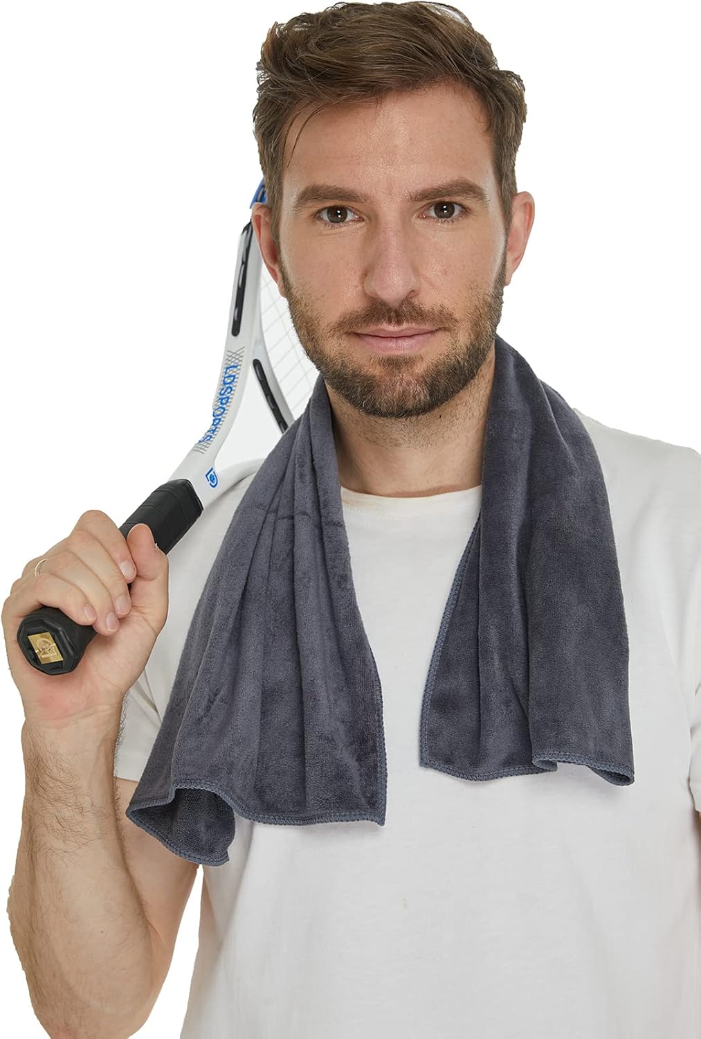 HOPESHINE Gyms Towels for Men & Women Microfiber Exercise Fitness Home Absorbent Sweat Yoga Towels Sports Towels Soft Fast Drying 16inch x32inch 3-Pack