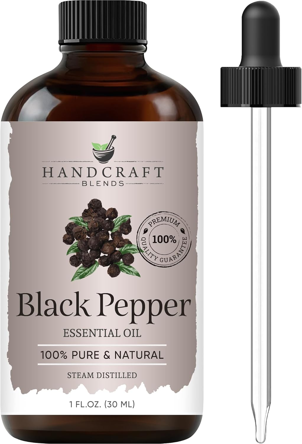 Handcraft Blends Black Pepper Essential Oil – 1 Fl Oz – 100% Pure and Natural – Premium Grade Essential Oil for Diffuser and Aromatherapy, Skin, Massage, Candle and Soap Making Fragrance