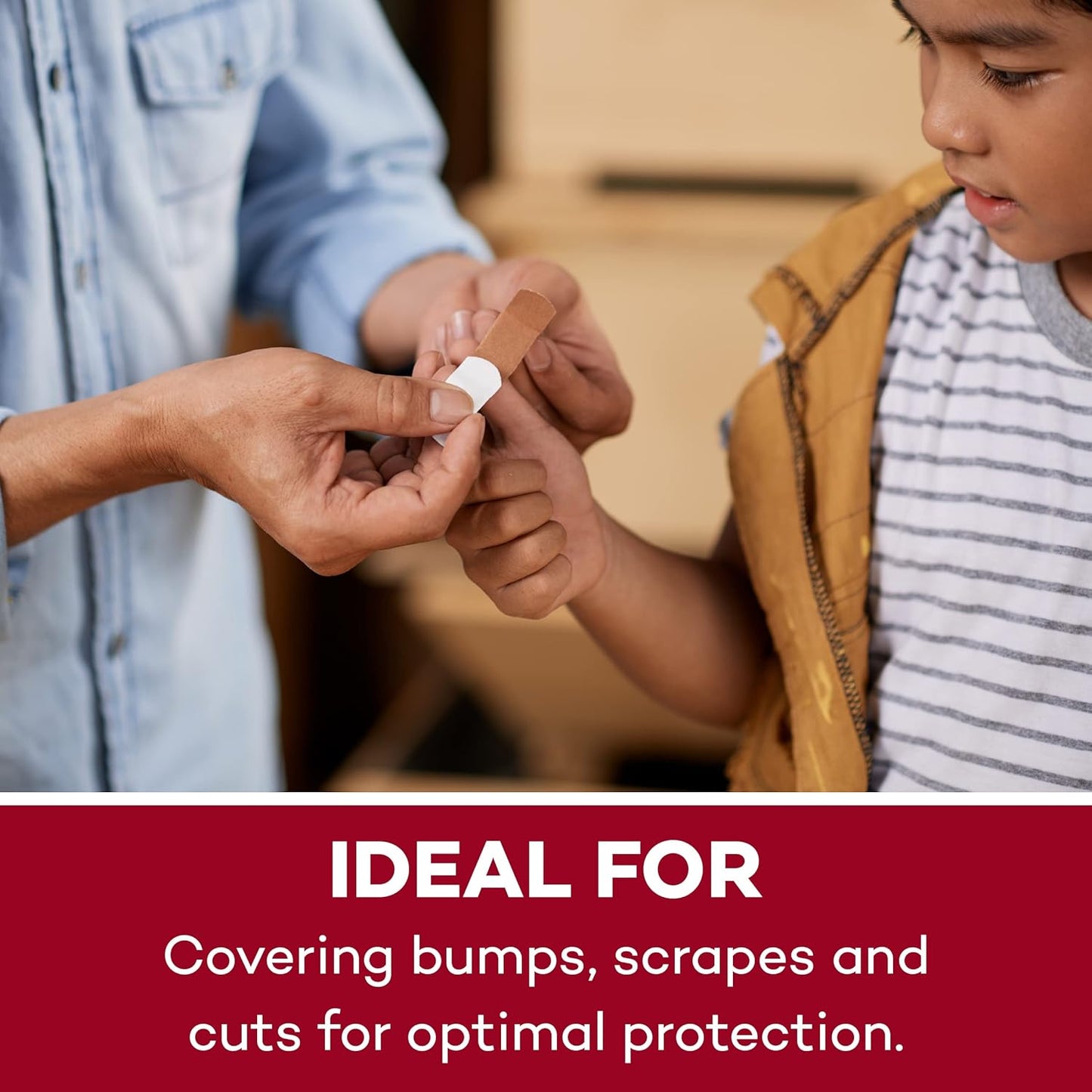 Dealmed Fabric Flexible Adhesive Bandages – 100 Count (3 Pack) Bandages with Non-Stick Pad, Latex Free, Wound Care for First Aid Kit, 2" x 4"