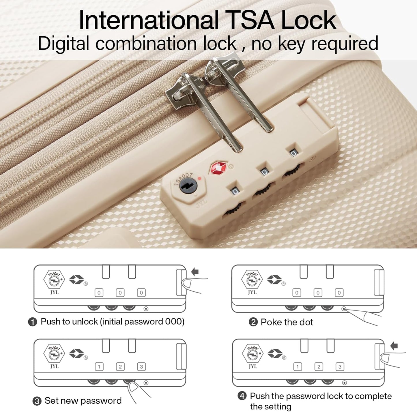 Hanke 20 Inch Expandable Carry on Luggage 22x14x9 Airline Approved Lightweight PC Hard Shell Suitcases with Wheels Travel Luggage Rolling Suitcase Travel Luggage Bag for Weekender(Cuba Sand Pink)