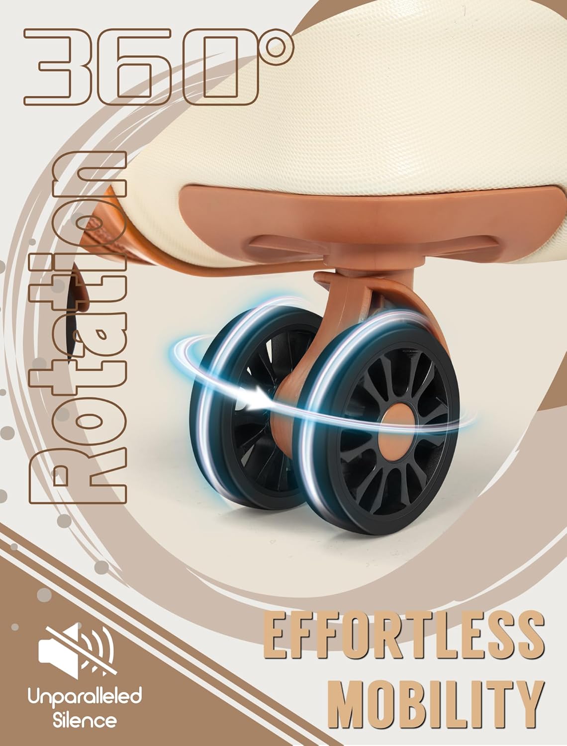 Luggage Sets 5 Piece, Suitcases with Wheels, Hardshell Suitcase Set, ABS Carry on Luggage Set with TSA Lock, Travel Luggage