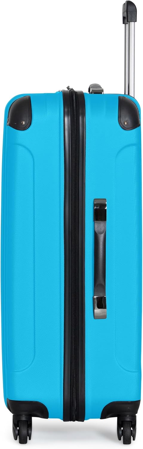 Kenneth Cole REACTION Out of Bounds Lightweight Hardshell 4-Wheel Spinner Luggage, Teal, 28-Inch Checked