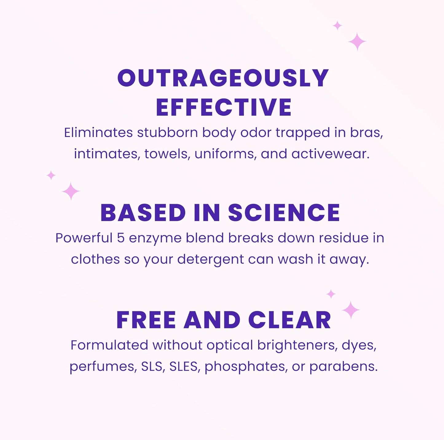 Lume Laundry Stink Eraser - Detergent Booster & Sink Soak - Eliminates Body Odor In Clothes - Odor Blasting Enzyme Blend - Makes Your Detergent Work Better - Free And Clear - 8 fluid ounces (2 Pack)