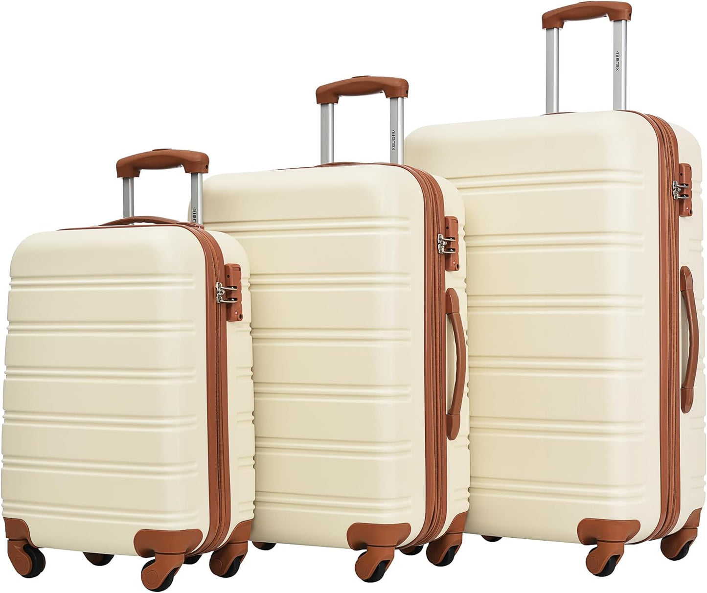 Merax Luggage Sets 3 Piece Carry on Luggage Airline Approved,Hard Case Luggage Expandable Checked Luggage Suitcase Set with Wheels