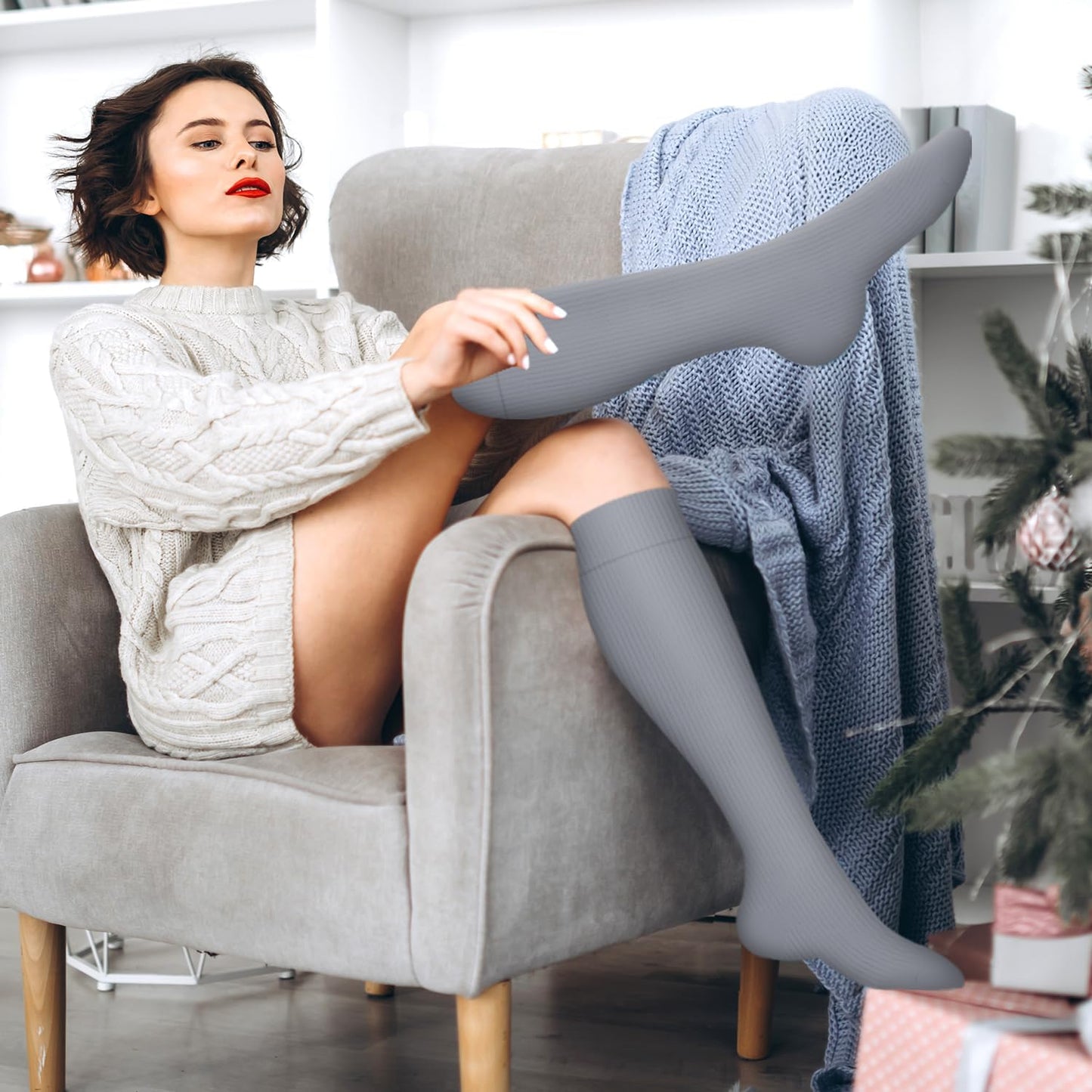 Bluemaple Compression Socks for Women & Men Circulation (6 Pairs) 15-20 mmHg is Best Support for Athletic Running Cycling