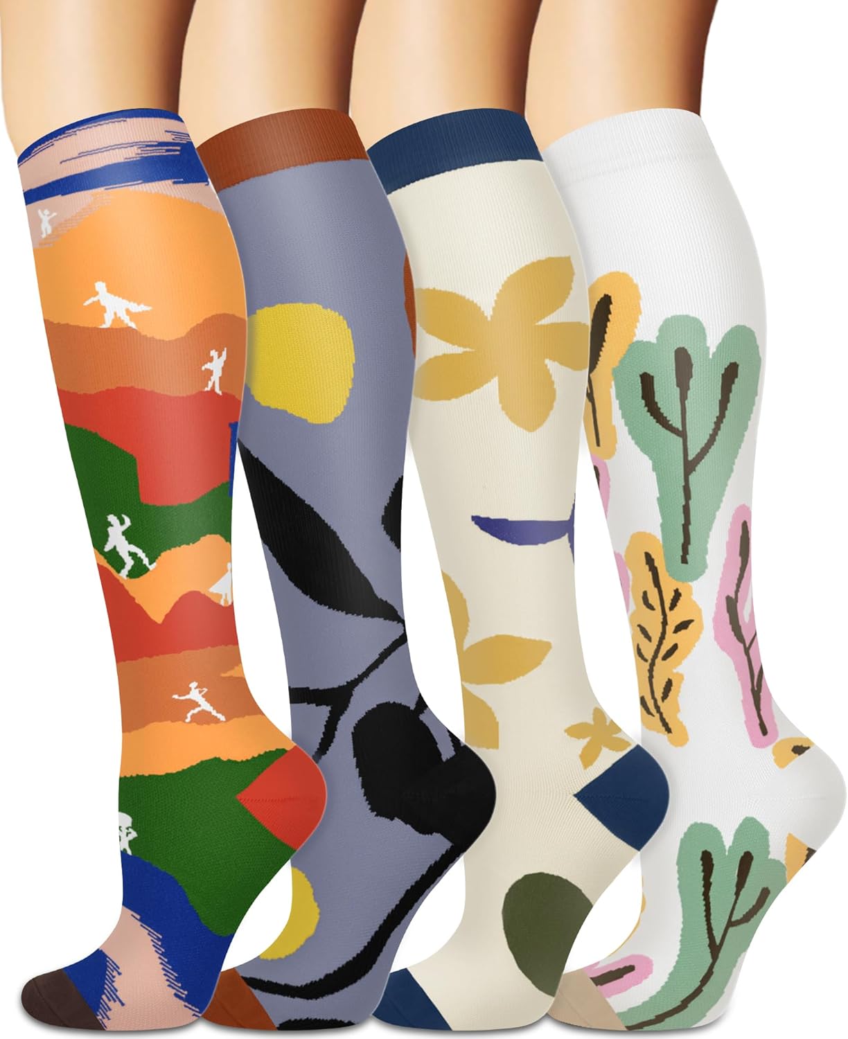 Compression Socks for Women and Men Circulation (3 Pairs) is Best Support for Running Athletic Cycling Hiking