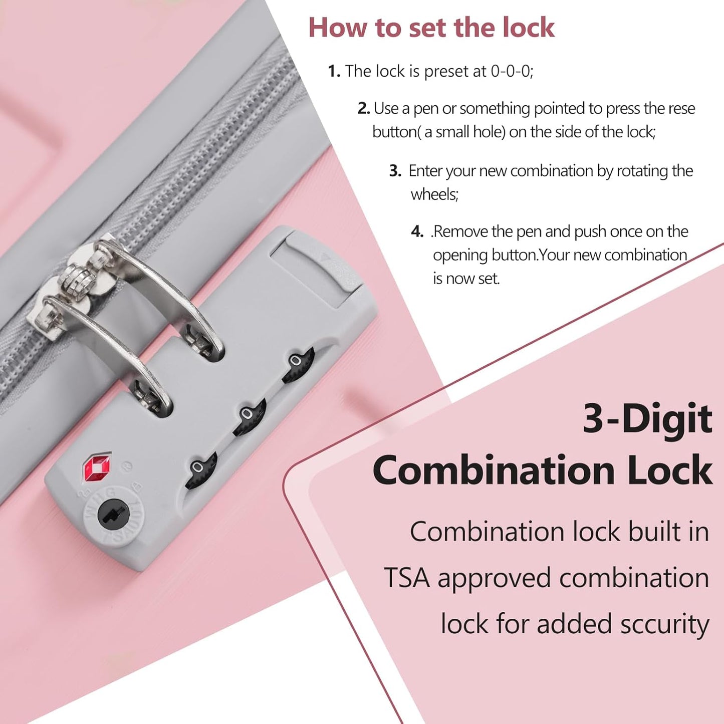 Merax Luggage Set 3 Piece, 20 Inch Carry on Spinner Suitcase with Corner Guards, Lightweight Durable, Airline Approved for Business or Weekend Travel