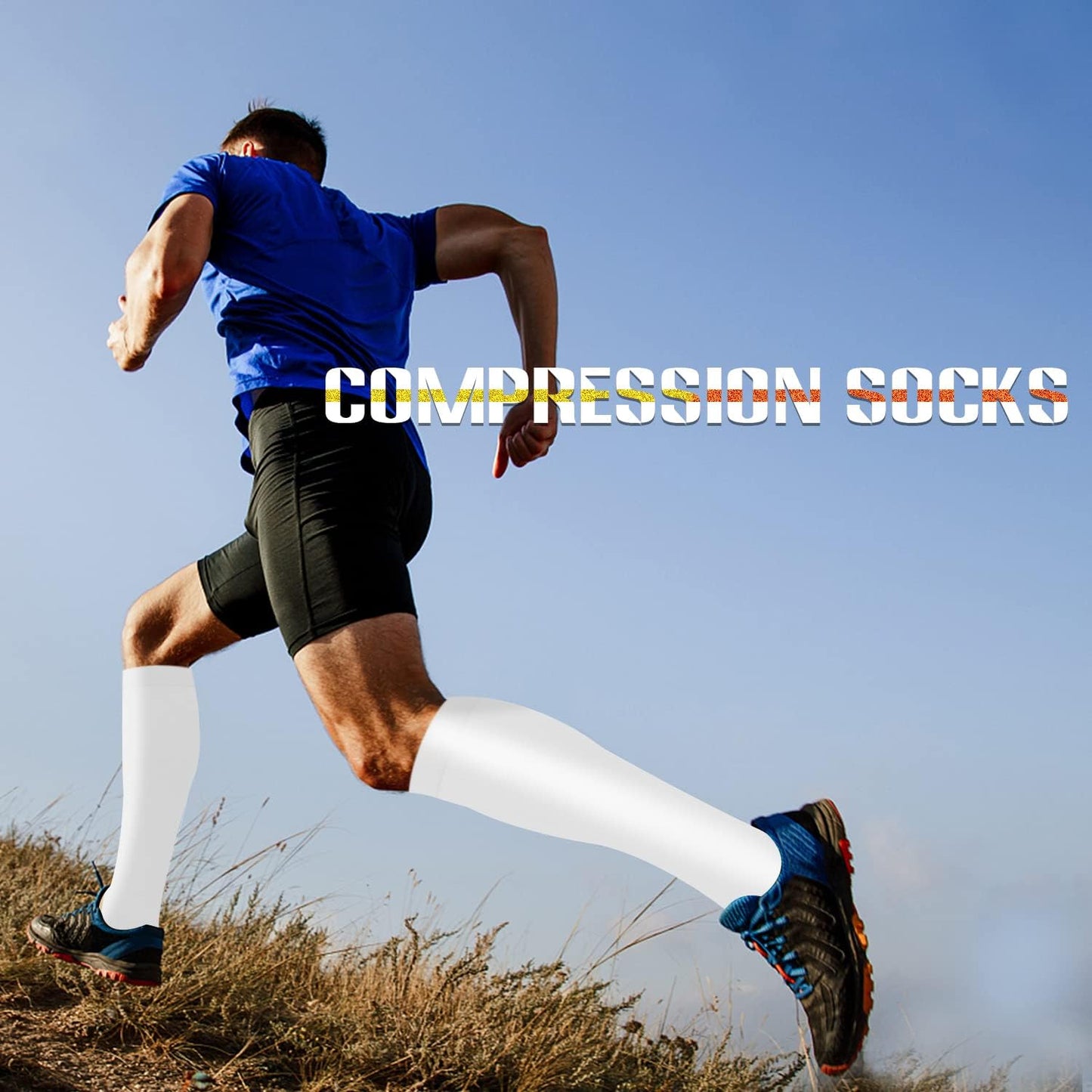 Compression Socks for Women and Men Circulation (3 Pairs) is Best Support for Running Athletic Cycling Hiking