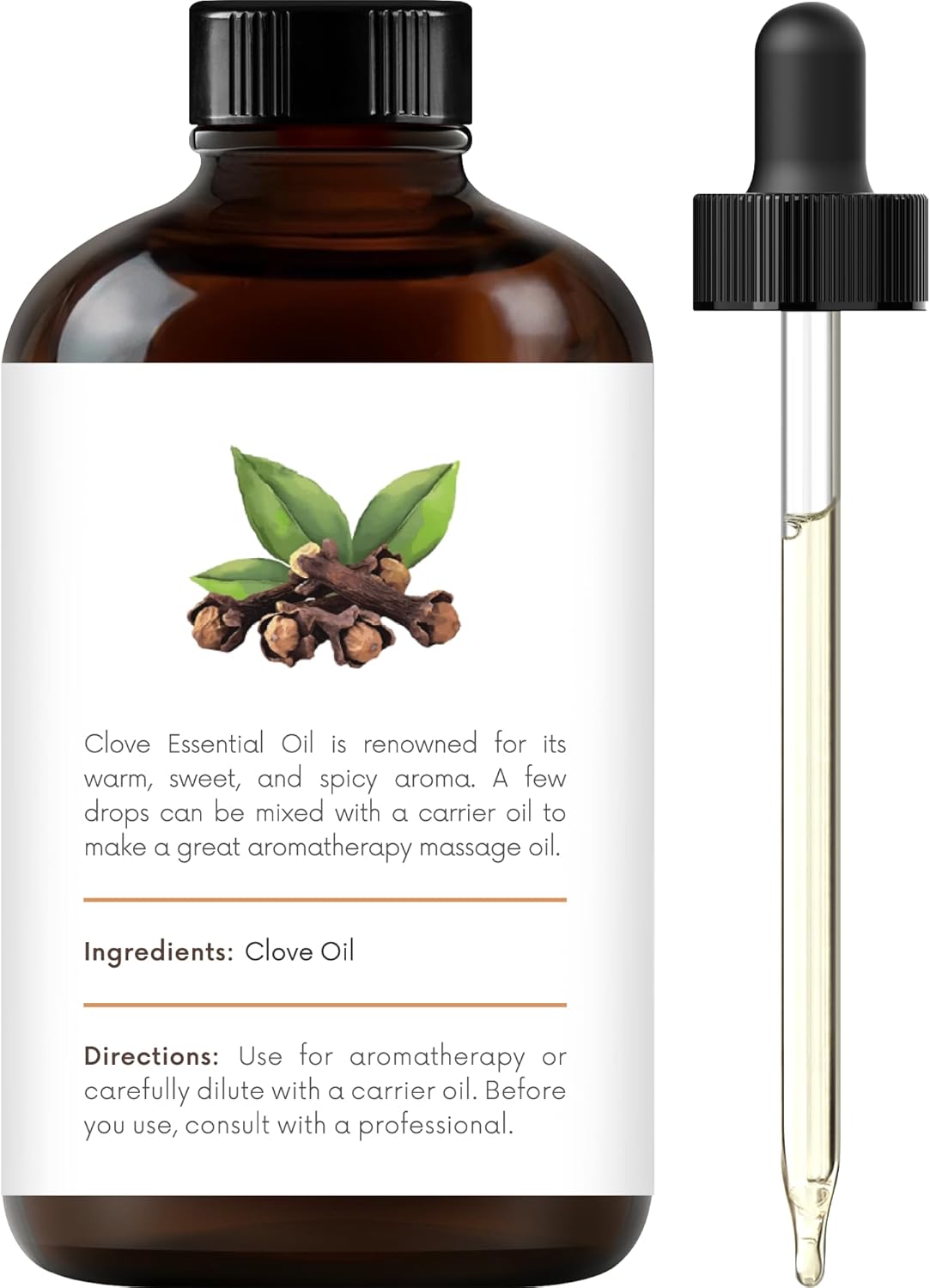 Handcraft Blends Clove Essential Oil – Huge 4 Fl Oz – 100% Pure and Natural – Premium Grade Essential Oil for Diffuser and Aromatherapy, Skin, Massage, Candle and Soap Making Fragrance