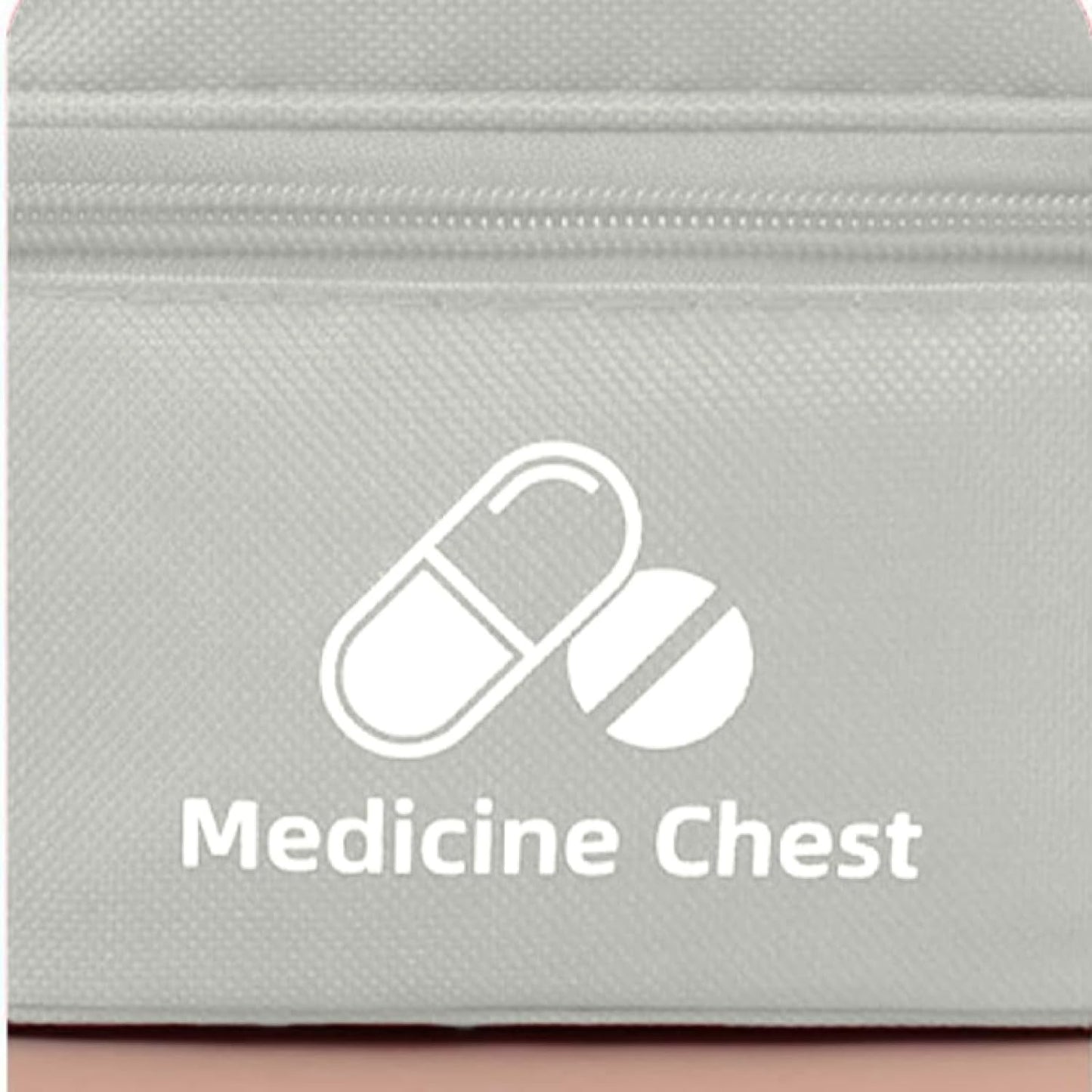 First Aid Bag Empty, First Aid Kit Storage Bag, Small Medical Bag, Medical Travel Case First Responder Emergency Storage Compact Medicine Bags for Car Home Office Kitchen Sport Outdoors (Gray)