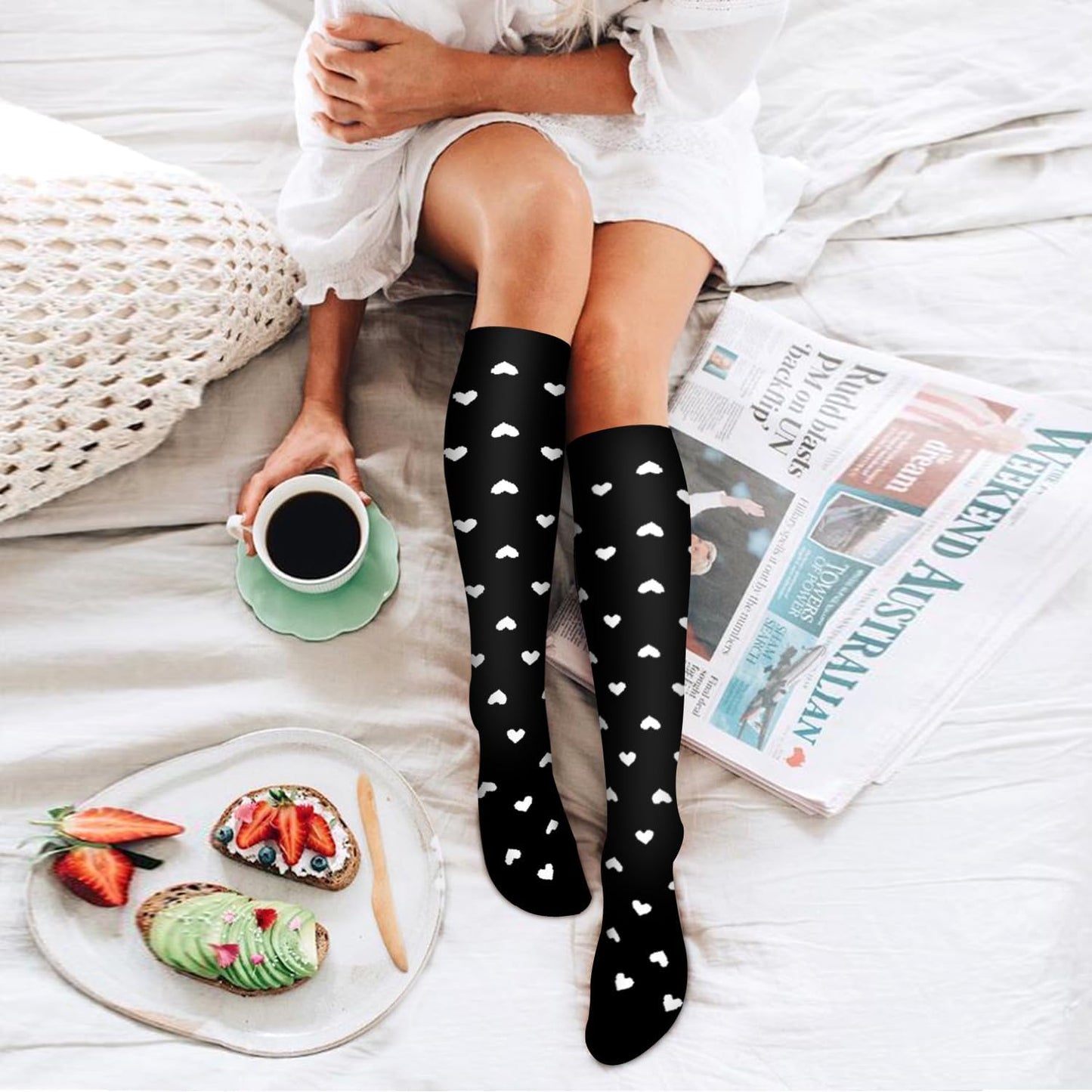 6 Pack Copper Compression Socks for Women and Men Circulation-Best Support for Medical, Running,Nursing,Athletic