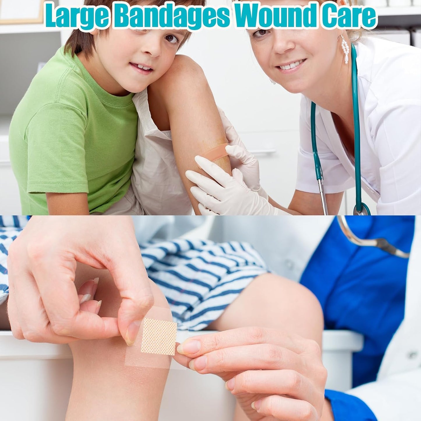 720 Pcs Variety Bandages Pack Assorted Sizes Waterproof Breathable Adhesive Fingertip Bandages Bulk for First Aid Wound Care Scrapes Blister